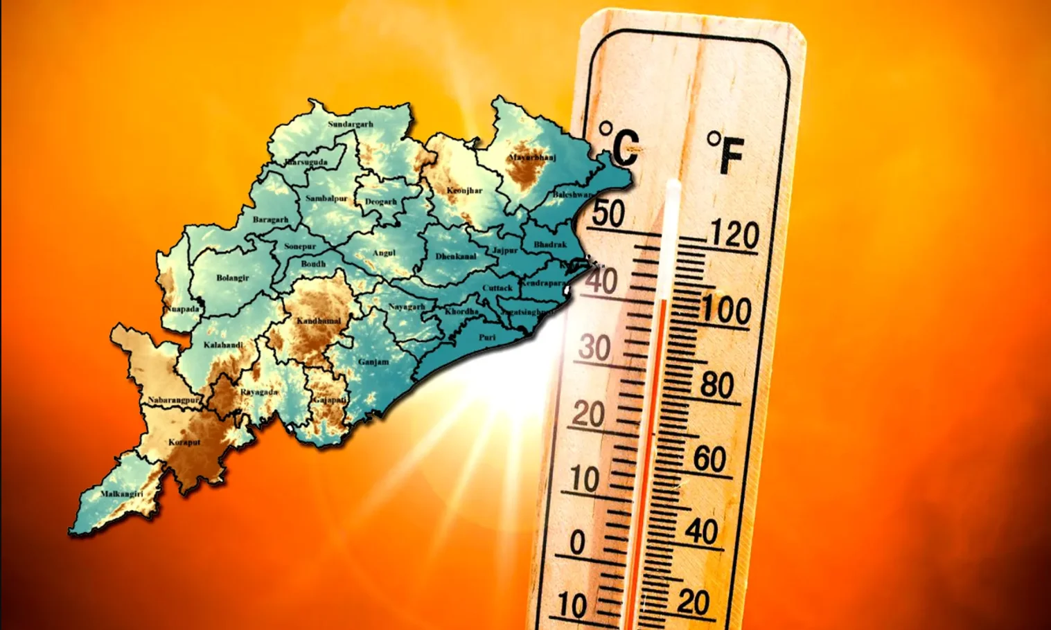 Odisha heatwave temperature 40 degree western Odisha weather news